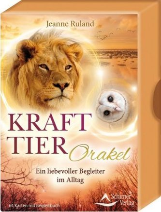 Krafttier-Orakel, 64 Orakelkarten u. Begleitbuch