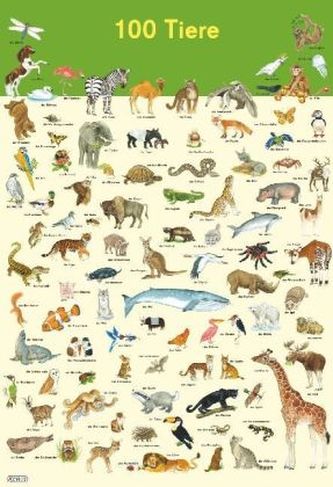 Mein Lernposter: 100 Tiere