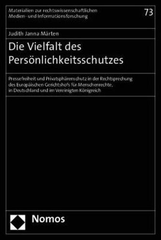 Die Vielfalt des Persönlichkeitsschutzes
