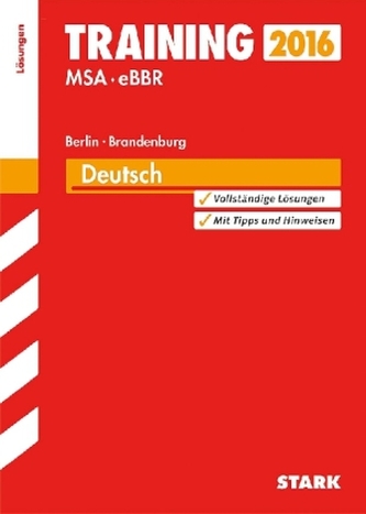Training MSA - eBBR 2016 - Deutsch, Berlin/Brandenburg, Lösungen
