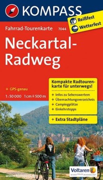 Kompass Fahrrad-Tourenkarte Neckartal-Radweg