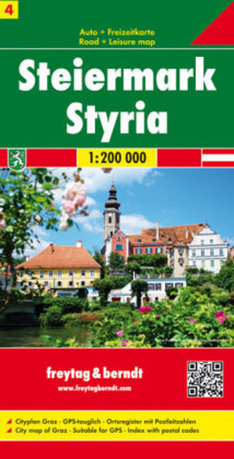 Freytag & Berndt Autokarte Steiermark. Estiria. Stiermarken. Styria. Styrie. Stiria