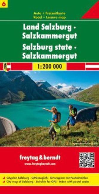 Freytag & Berndt Autokarte Land Salzburg, Salzkammergut. Distrito montanoso Salzburgo, Salzkammergut. Salzburg state, Salzkammer