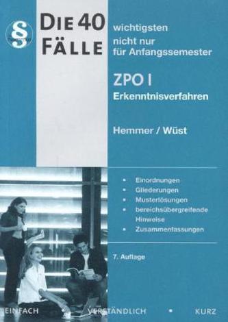 Die 40 wichtigsten Fälle, ZPO I, Erkenntnisverfahren