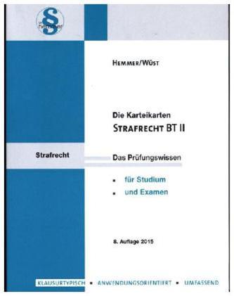 Strafrecht BT, Karteikarten. Tl.2