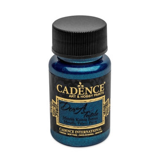 Cadence metalická farba na textil 50 ml - tmavo modrá