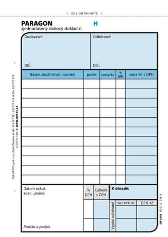 Paragón, A6, 2 × 50 listov, číslovaný