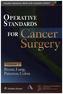 Operative Standards for Cancer Surgery
