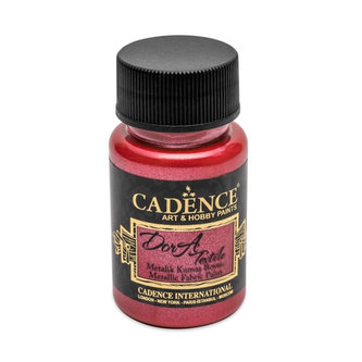 Cadence metalická farba na textil 50 ml - červená