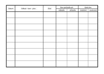 Kniha jázd súkromného vozidla, A6, 32 listov