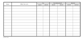 Kniha jázd firemného vozidla, 21 × 10 cm, 32 listov