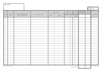 Poštovní podací kniha, A4, 80 listů