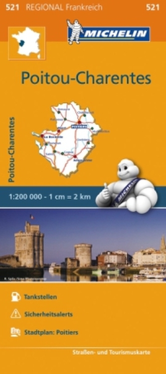 Michelin Karte Poitou, Charentes