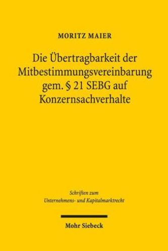 Die Übertragbarkeit der Mitbestimmungsvereinbarung gem. § 21 SEBG auf Konzernsachverhalte