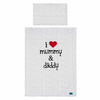 2-dílné ložní povlečení Belisima I love 90/120 bílé