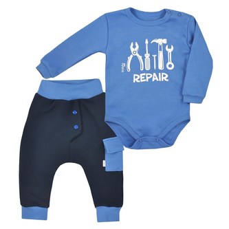 2-dílná bavlněná kojenecká souprava Koala Repair blue