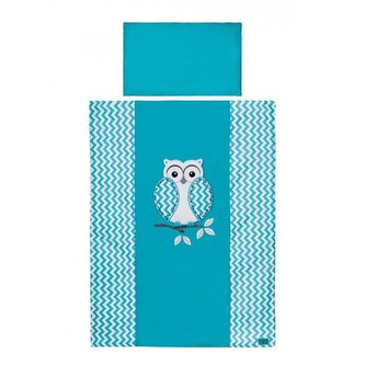 5-dílné ložní povlečení Belisima Moudrá Sovička 100/135 tyrkysové