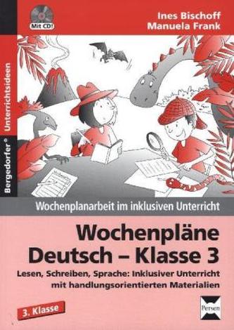 Wochenpläne Deutsch - Klasse 3, m. CD-ROM