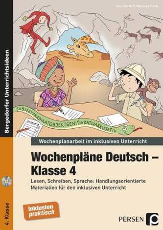 Wochenpläne Deutsch - Klasse 4, m. CD-ROM