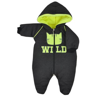Zimní kojenecký overal Koala Wild šedo zelený