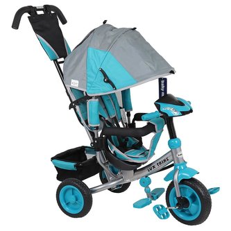 Dětská tříkolka s LED světly Baby Mix Lux Trike šedo-modrá