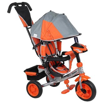 Dětská tříkolka s LED světly Baby Mix Lux Trike šedo-oranžová