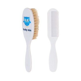 Kartáček a hřebínek Baby Mix bílý