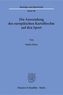 Die Anwendung des europäischen Kartellrechts auf den Sport