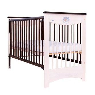 Dětská postýlka Drewex Mocca se stahovací bočnicí přírodní