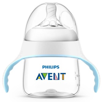 Kojenecká láhev a hrníček 2v1 Avent Natural transparentní 150 ml