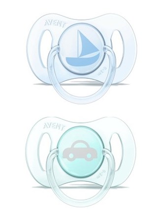 Anatomické šidítko Avent 2ks modro-zelené - velikost 0-2 m