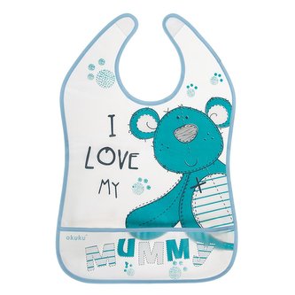 Dětský bryndák s kapsičkou Akuku Teddy Bear