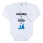 Body s potiskem New Baby máma plus táta rovná se JÁ - velikost 80 (9-12m)