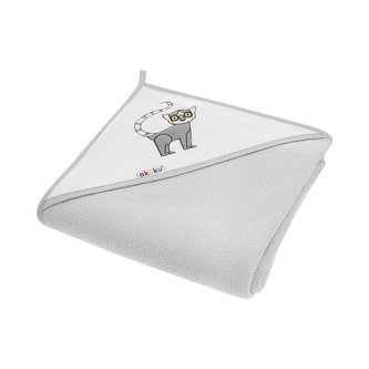 Dětská osuška 100x100 Akuku šedá lemurem