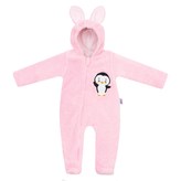 Zimní dětská kombinéza New Baby Penguin růžová - velikost 62 (3-6m)