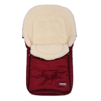 Fusák Womar s ovčím rounem vínový