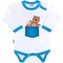 Body s potiskem New Baby medvídek v kapse - velikost 68 (4-6m)