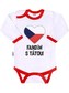Body s potiskem New Baby Fandím s tátou - velikost 86 (12-18m)