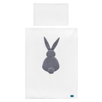 6-dílné ložní povlečení Belisima Králíček 90/120 bílo-šedé