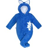 Zimní dětská kombinéza New Baby Ušáček modrá - velikost 74 (6-9m)