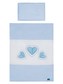 6-dílné ložní povlečení Belisima Tři srdce 90/120 bílo-modré