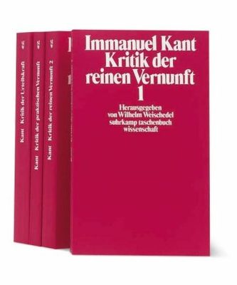 Kritik der reinen Vernunft 1, Kritik der reinen Vernunft 2; Kritik der praktischen Vernunft, Grundlegung zur Metaphysik der Sitt