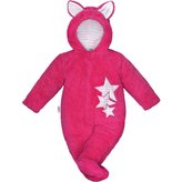 Zimní dětská kombinéza New Baby Ušáček tmavě růžová - velikost 68 (4-6m)