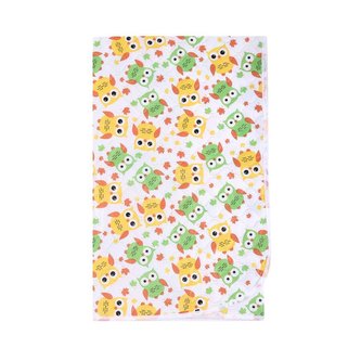 Přebalovací podložka Akuku 55x70 sovy žluto-zelené