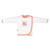 Kojenecká bavlněná košilka New Baby Liška lososová - velikost 68 (4-6m)