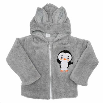 Zimní dětská mikina New Baby Penguin šedá