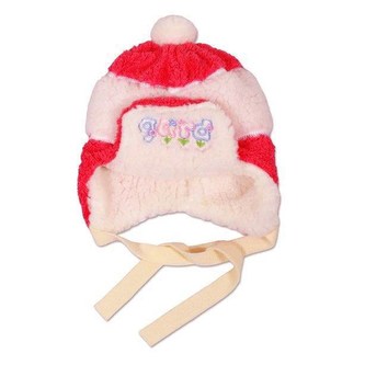 Zimní čepička tmavě růžová - velikost 68 (4-6m)