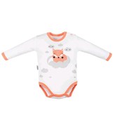 Kojenecké body s dlouhým rukávem New Baby Liška lososová - velikost 68 (4-6m)
