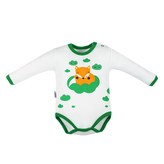 Kojenecké body s dlouhým rukávem New Baby Liška zelená - velikost 56 (0-3m)