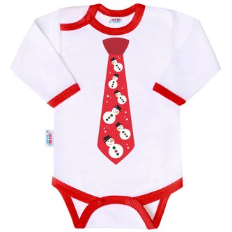 Body s potiskem New Baby s kravatou - velikost 80 (9-12m)